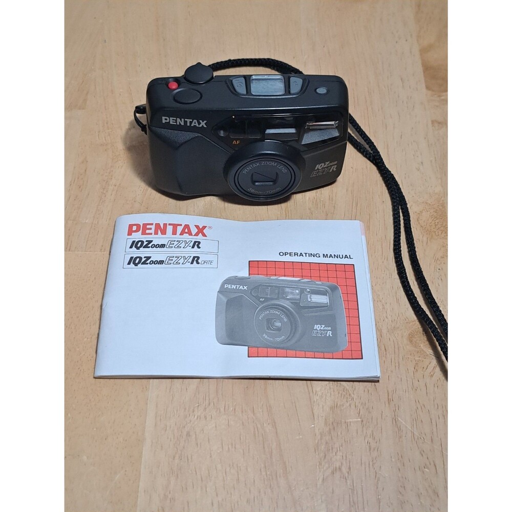 Pentax IQZoom EZY-R 35mm Film Camera 38-70mm Zoom Lens w Instructions